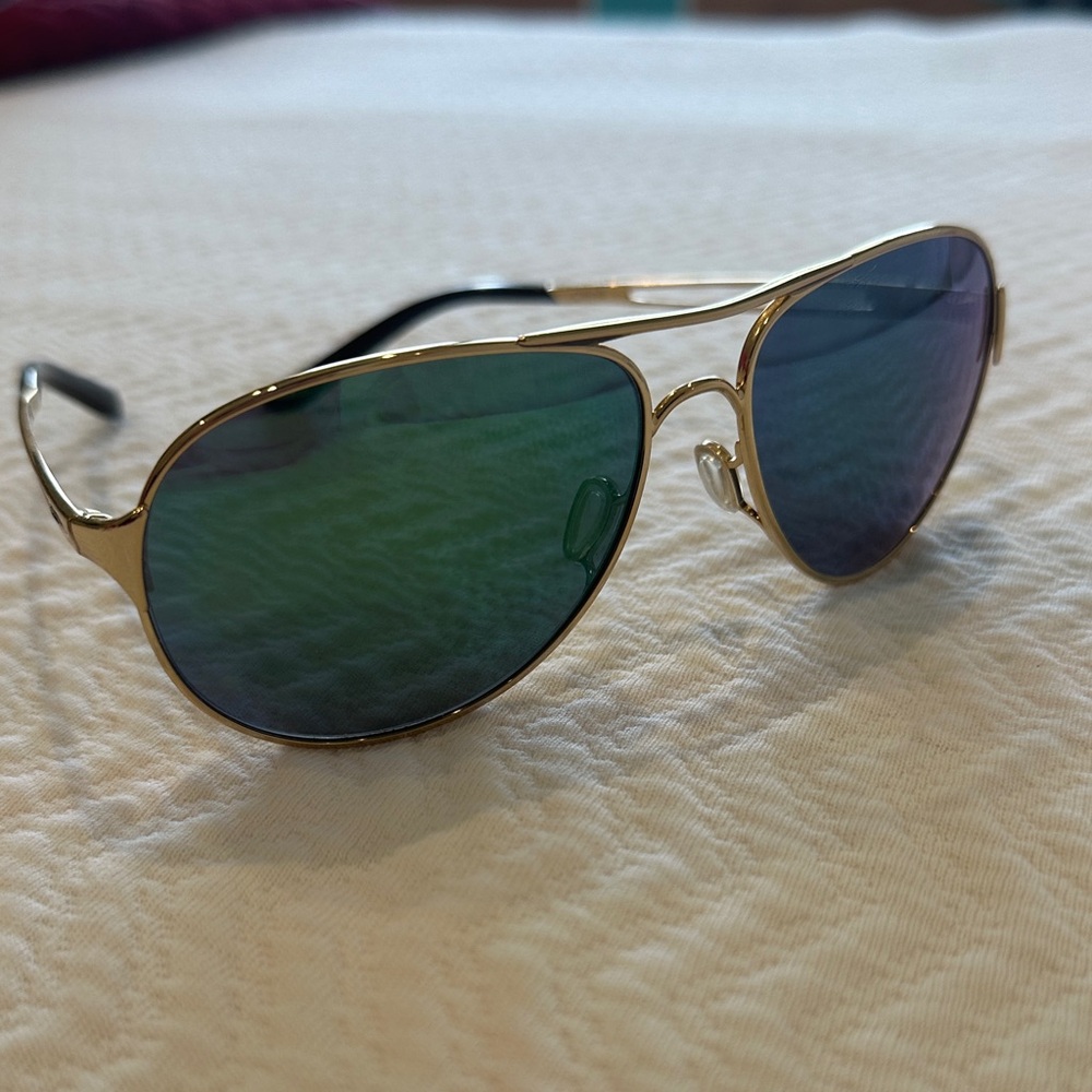 Oakley Green & Gold Aviator Sunglasses